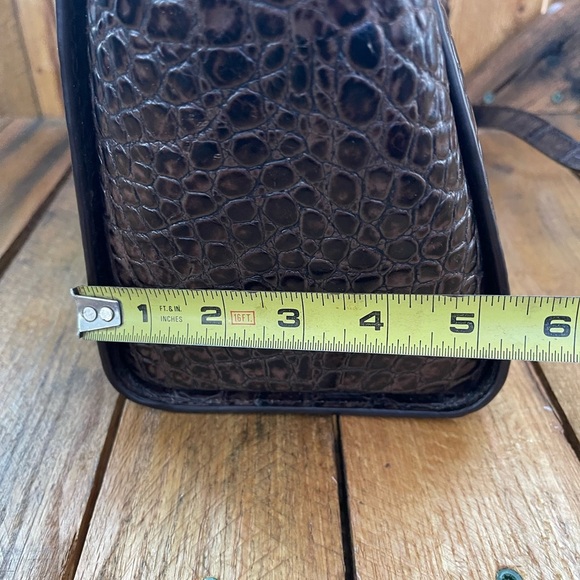 Michael Kors Brown Snakeskin Texture Handbag Purse - Picture 6 of 8